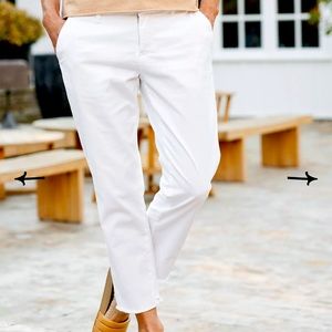 Frank & Eileen Wicklow Italian Chino Pant, White, Size 8